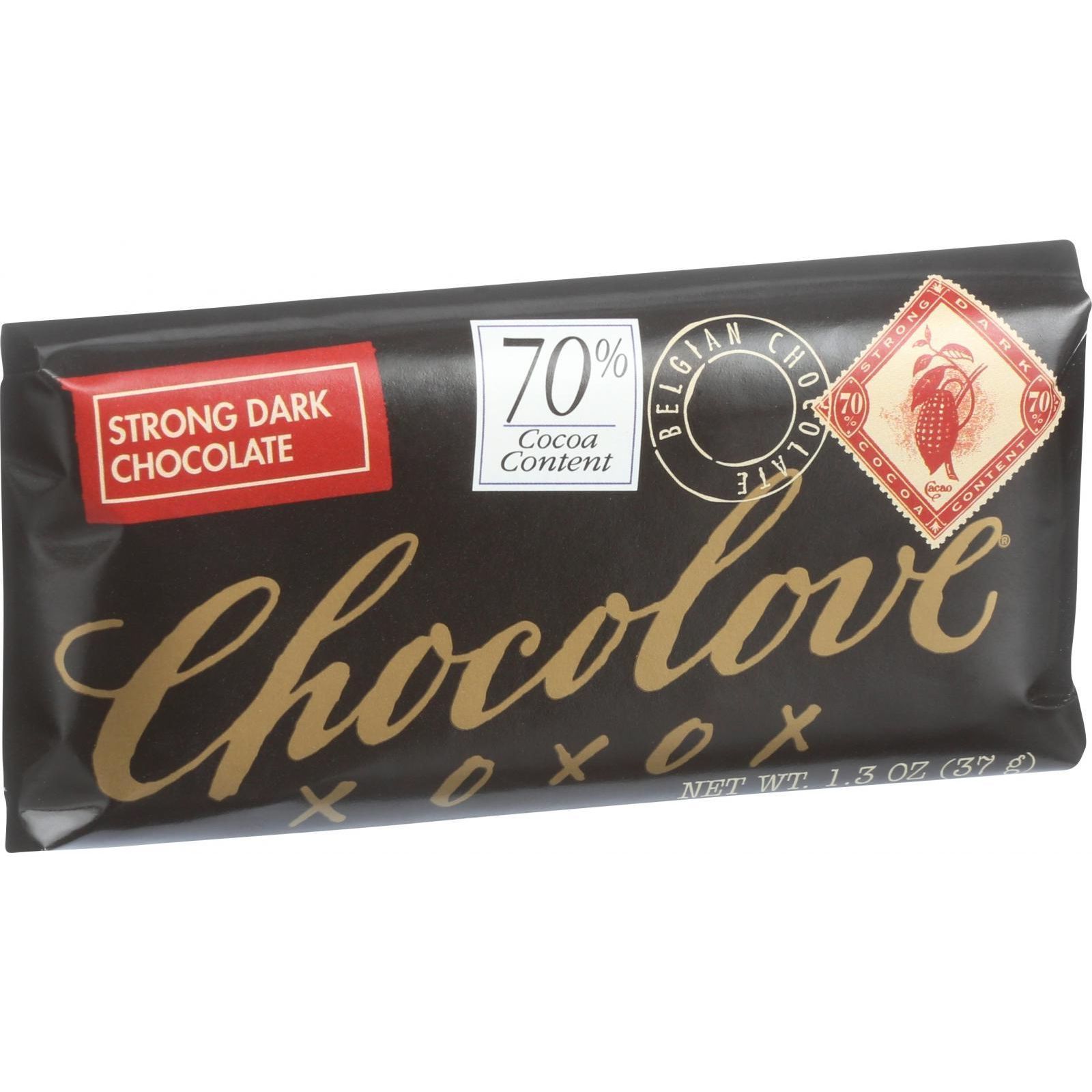 Chocolove Xoxox Premium Chocolate Bar Dark Chocolate Strong Mini